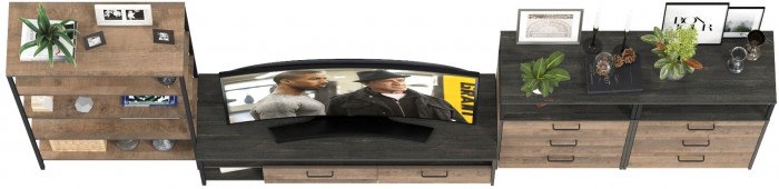 Трувор Гостиная 098, дуб гранж песочный/интра