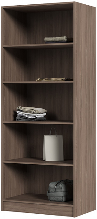 ШК 555 Бася ЛДСП шкаф полки шимо темный/шимо светлый