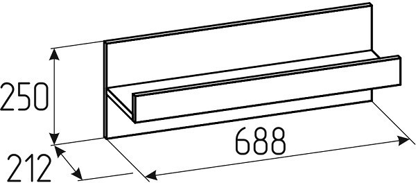 Полка навесная Лойс 89