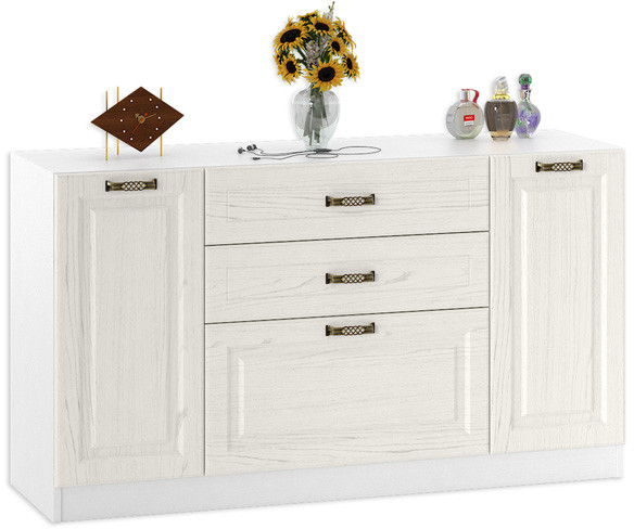 Ливерпуль Комод, ясень ваниль/белый