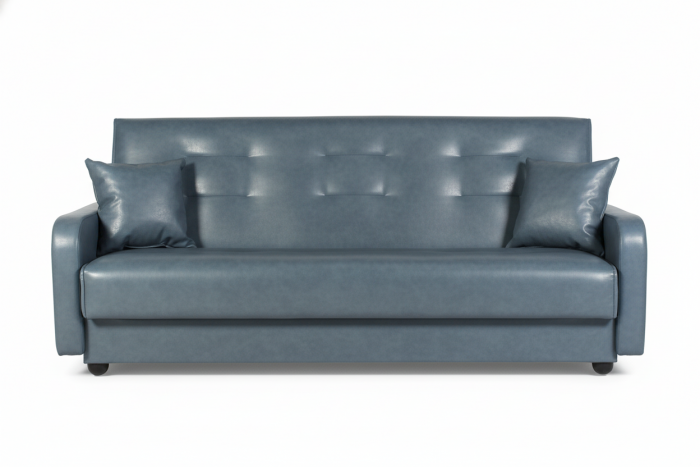 Диван-книжка Аккорд, 140х190, экокожа серая