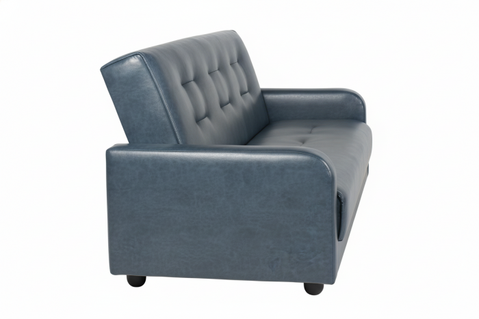 Диван-книжка Аккорд, 140х190, экокожа серая