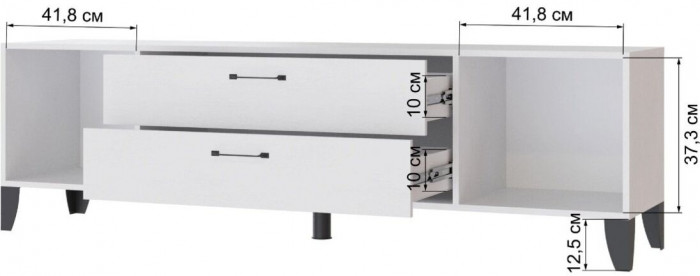 Тумба ТВ Парус-13 белый