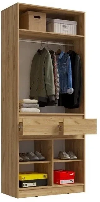 Артек Модульная Прихожая, композиция 2, Белый глянец/Дуб крафт золотой