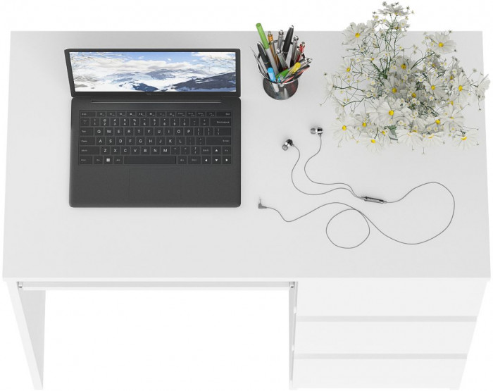 Мори компьютерный стол МС-6 правый, белый