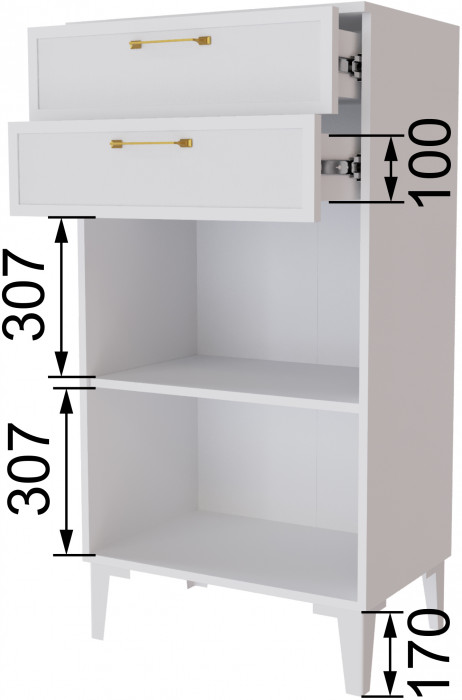 Толедо Тумба с ящиком ТТ-30 белый