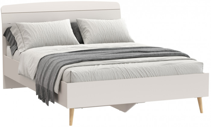 Афина Спальня 4-22911к.с. Кровать 1400, кашемир серый