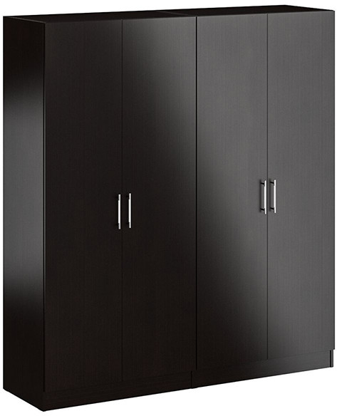 Шкаф 2-х створчатый + Шкаф 2-х створчатый Стандарт, цвет венге, ШхГхВ 180х52х200 см., универсальная сборка