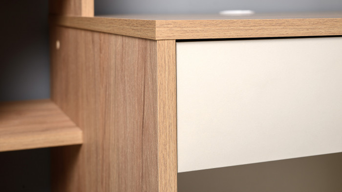 компьютерный стол Комфорт 12.71, гикори рокфорд натуральный/сатин