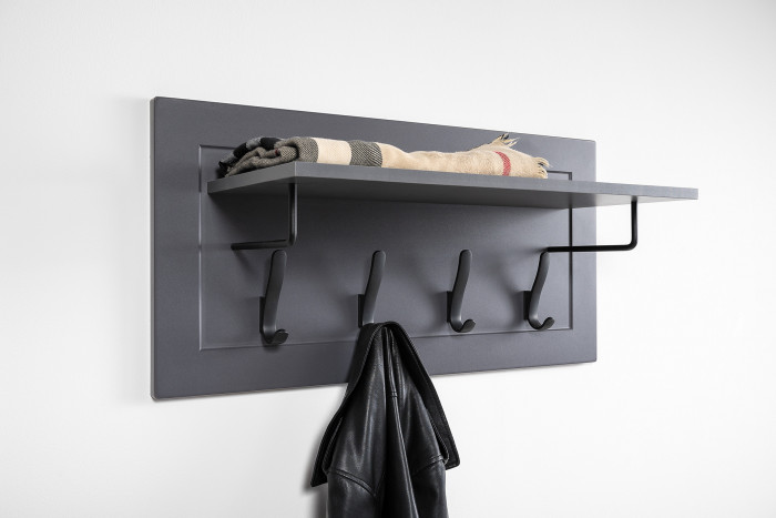 Остин Прихожая 43, цвет серый графит/дуб крафт золотой, ШхГхВ 200х54,3х229,6 см., универсальная сборка