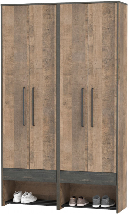 Трувор 13.328.02 Шкаф для одежды + 13.328.02 Шкаф для одежды, дуб гранж песочный/интра