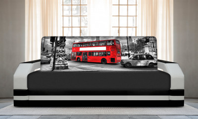 Диван книжка с принтом Автобус 1, 140х190