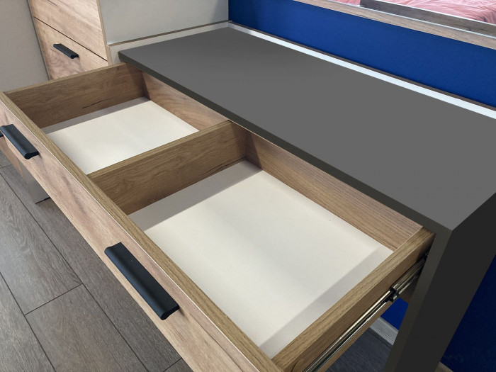 Спальня Оттавия 2 Антрацит/Дуб золотой