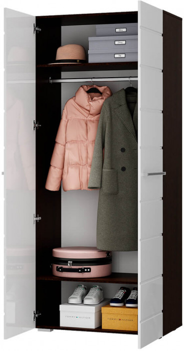 Гостиная "Милан ШК-43" (СНЯТ С ПРО-ВА) венге/белый глянец