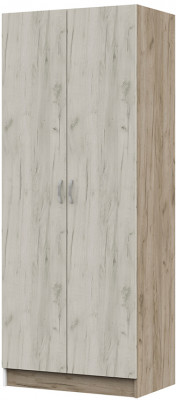 ШК 556 Бася ЛДСП шкаф с перегородкой дуб крафт серый/дуб крафт белый