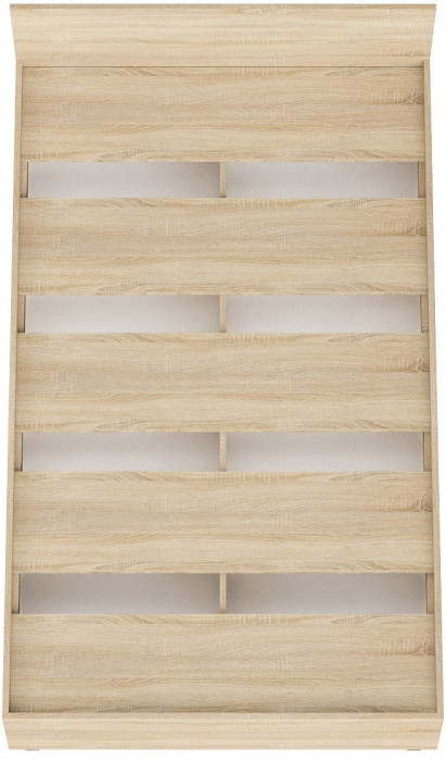 Мори Кровать 1200, цвет дуб сонома, ШхГхВ 123,5х203,5х70 см., сп.м. 1200х2000 мм., без матраса, основание есть