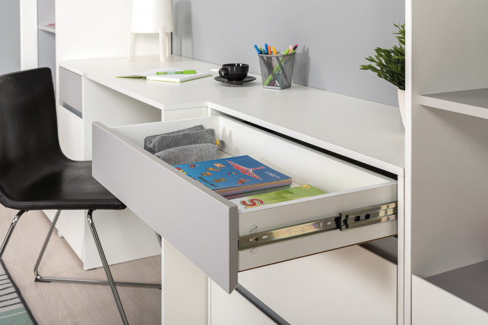 Торонто Компоновка № 01, белый шагрень/стальной серый