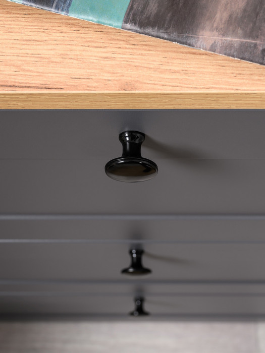 Остин 16.240 Комод, серый графит/дуб крафт золотой