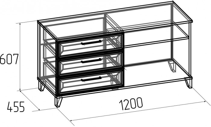 Тумба МЦН Аурелио 5, белый