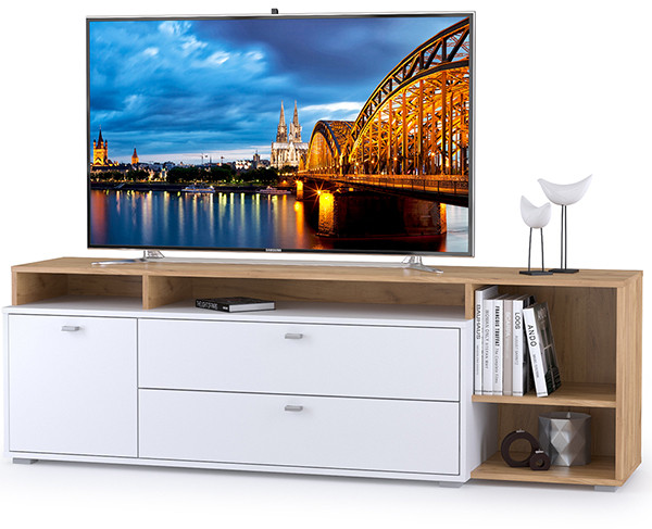 Бэль 10.92 Тумба, дуб крафт золотой/белый премиум