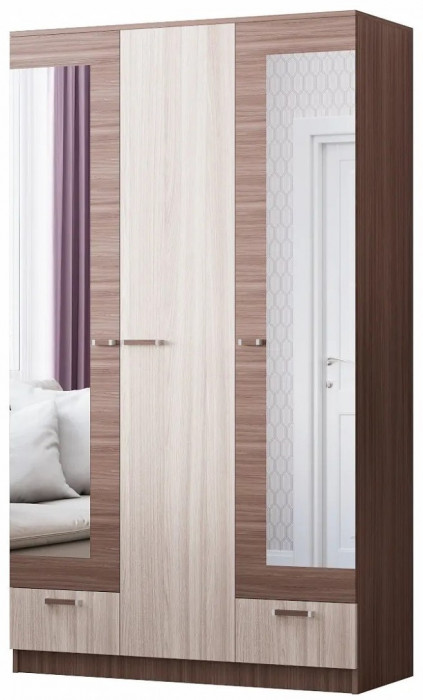 Адель Шкаф 1,2, вотан/Белый глянец