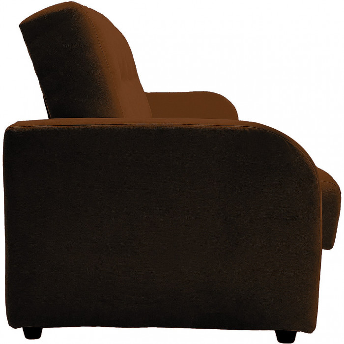 Раскладной диван-кровать, прямой, книжка, цвет коричневый, велюр, Лондон Люкс 140