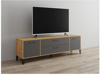 Тумба ТВ Парус-13 дуб крафт золотой/графит серый
