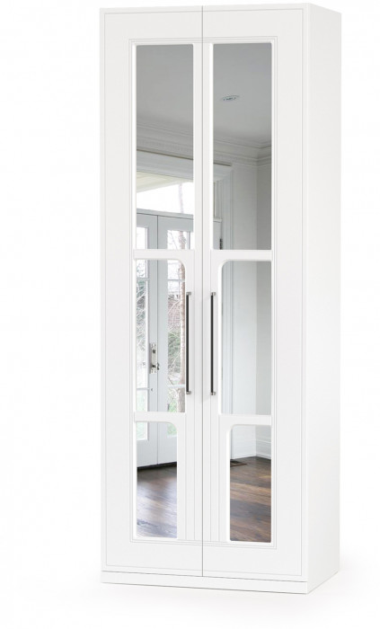 Валенсия Спальня № 26, цвет ЛДСП белый шагрень/чёрный/МДФ белый шагрень/ткань велутто 19, ортопед есть, сп. м. 1600х2000 мм., б/м