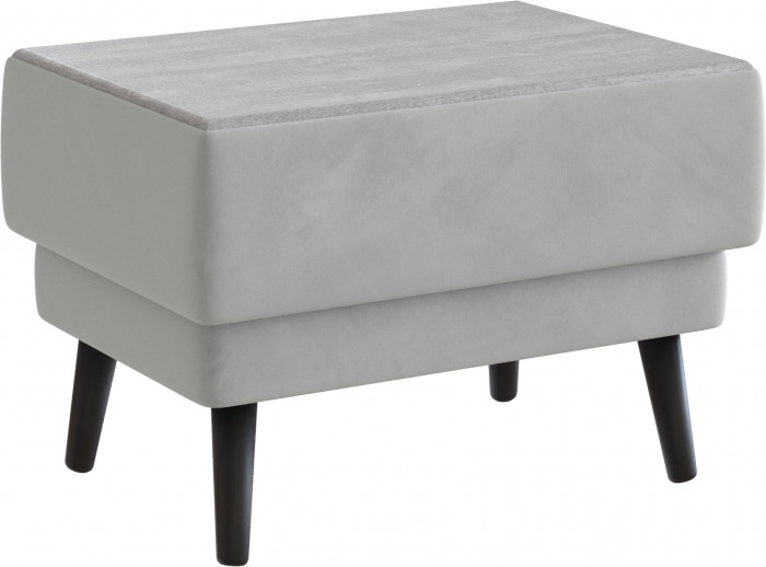 Стол журнальный "Майя", Светло-серый/МДФ холст белый