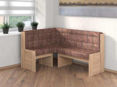 Угловая скамья Квадро дуб сонома/Коньяк
