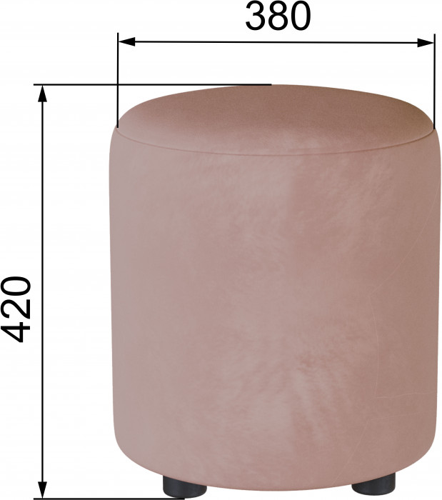 Пуф Рой пыльная роза