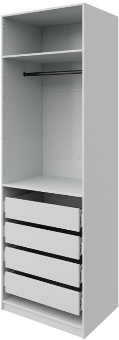 Гардеробная Квадро комплект (750) 4, Белый