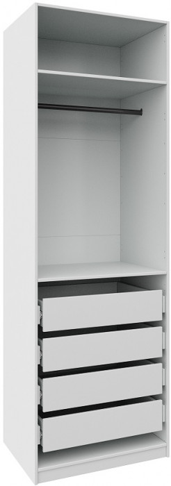 Гардеробная Квадро комплект (750) 4, Белый