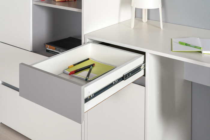 Торонто Компоновка № 05, белый шагрень/стальной серый