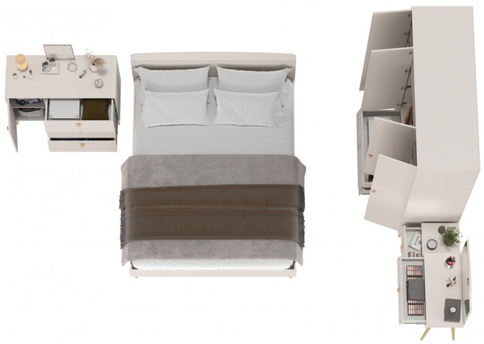 Афина Спальня 12-1600, кашемир серый