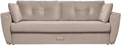 Диван-кровать Амстердам Люкс, 160х195, еврокнижка, пружинный блок, велюр, бежевый