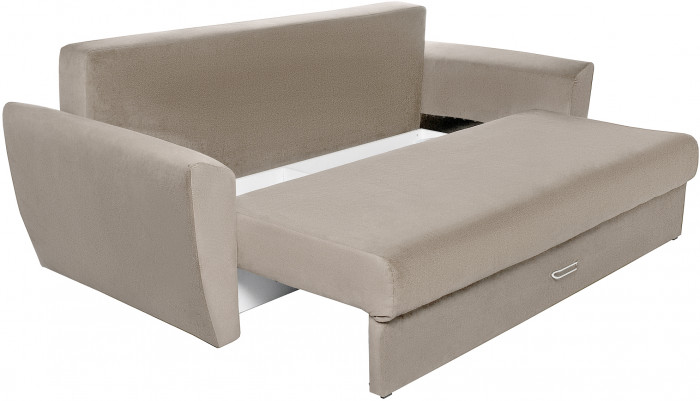 Диван-кровать Амстердам Люкс, 160х195, еврокнижка, пружинный блок, велюр, бежевый