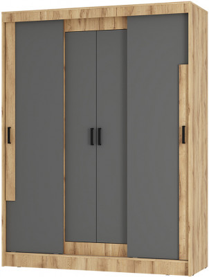 Шкаф-купе "Смарт" ШКК-06 Крафт/графит