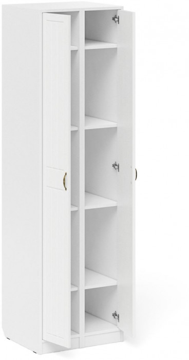 Прихожая П-6-500 Пенал + Пенал, белая шагрень/фасады МДФ белое дерево фрезеровка прованс