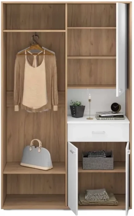 Прихожая Иннэс-4 1200 ЛДСП (Бетон Светлый / Камень Темный)