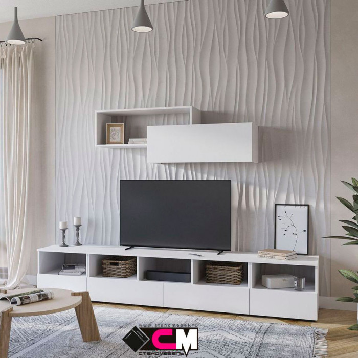 Хелен ПЛ 01 Полка (1,402х0,472х0,330) белый/дуб крафт золото