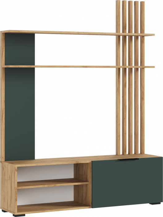Модульная гостиная Роджина, Дуб крафт/Изумрудный