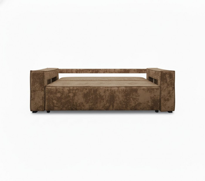 Диван-кровать Лофт Люкс Плюш с подсветкой, еврокнижка, 140х195, коричневый