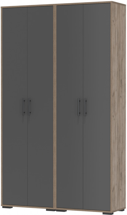 Два шкафа для одежды Домино 2-3430дкт/граф цвет дуб крафт табачный/графит