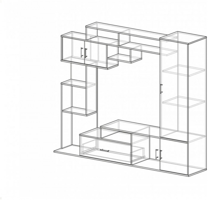 Гостиная Пекин ЛДСП, Венге/лоредо