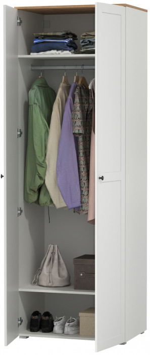 Остин 13.224 Шкаф, белый шагрень/дуб крафт золотой