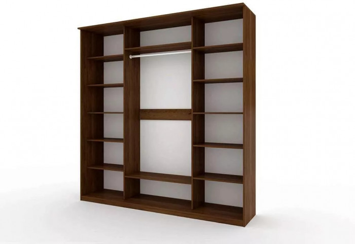 Шкаф купе Модерн 2362х600 4-х дверный 3-х секционный зеркало венге