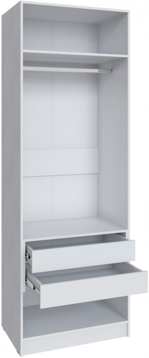 Шкаф Мадрид (0,8) с 2 ящ. внутри без зеркала, Белый