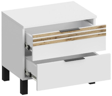 Модульная спальня Нао, набор №1, Графит/Профиль МДФ Дуб вотан