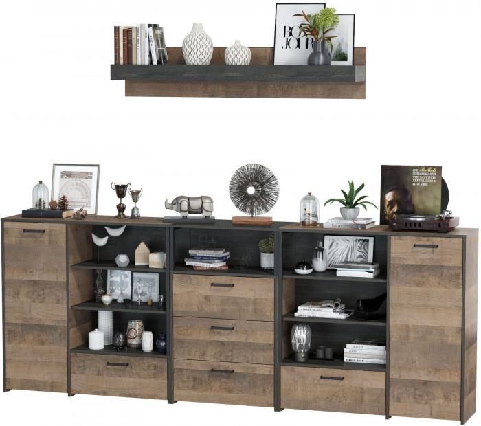 Трувор Гостиная 005, дуб гранж песочный/интра